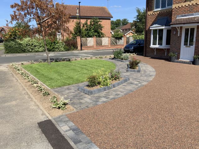 After image of a new Brittney Black resin driveway in York